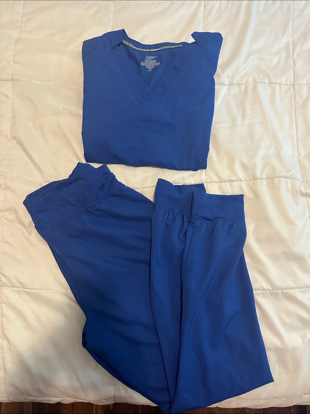 Unbranded Women's Royal Blue Scrub Pants & Top Set